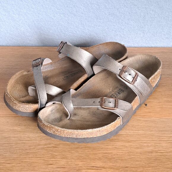 Birkenstock Mayari Women’s Size 6 / EU 37 Copper Metallic Toe Loop Sandals - Picture 1 of 10